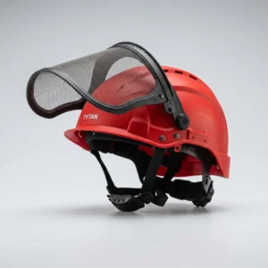 Kask Ochronny Tytan z Przyłbicą Siatkową