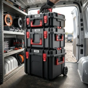 Walizki Systemowe T-BOX (Zestaw 3 szt., Łączone) – w użyciu Walizki Systemowe T-BOX (Zestaw 3 szt., Łączone) – w użyciu