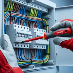 Wkrętaki Izolowane VDE 1000V Tytan (12 elem.) – w użyciu